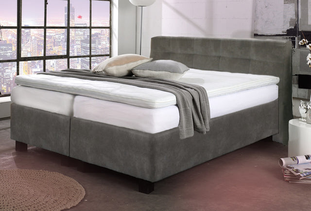 Boxspring "Alexa" grijs 160X200 zonder opbergruimte