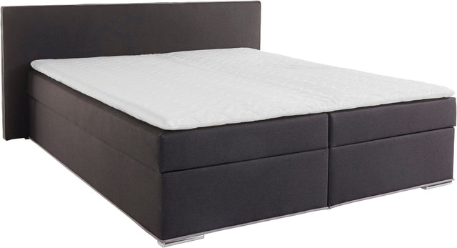 COLLECTION AB Boxspring "Kreta" antraciet 180X200 inclusief topper (zonder opbergruimte)