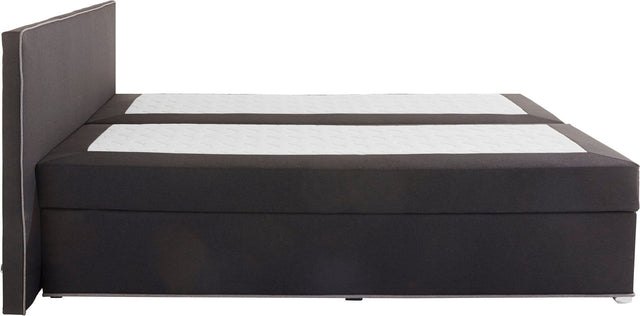 COLLECTION AB Boxspring "Kreta" antraciet 140X200 inclusief topper (zonder opbergruimte)