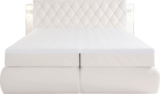 COLLECTION AB "Amalfi" boxspring wit inclusief opbergruimt, LED-verlichting en topper