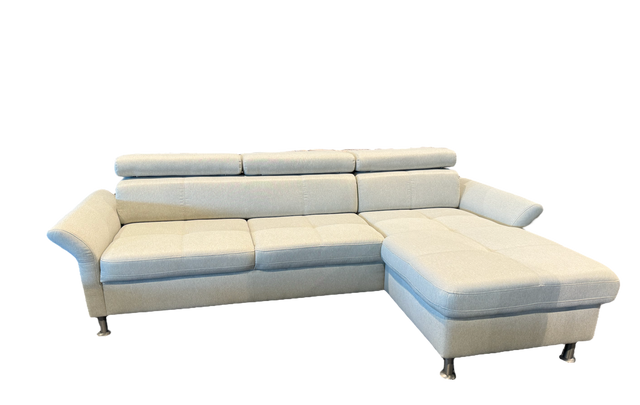 Exxpo - Sofa Fashion L-Hoekbank "Maretto" beige inclusief hoofd- en Rugverstelling