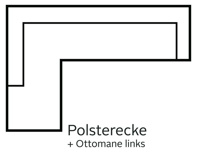INOSIGN L-Hoekbank "Laurentia" lichtgrijs chaise longue links met 4 sierkussens