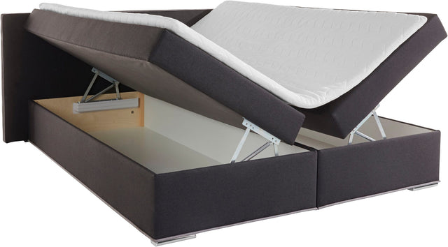 COLLECTION AB Box ring "Kreta" 180x200 avec espace de rangement y compris surmatelas, matelas à ressorts ensachés 7 zones H3