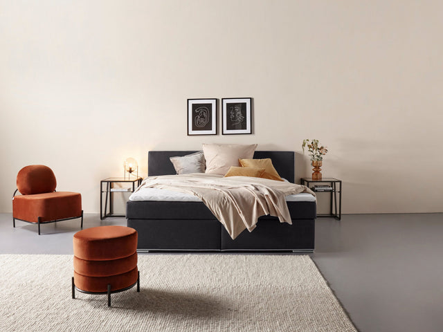 COLLECTION AB Box ring "Kreta" 180x200 avec espace de rangement y compris surmatelas, matelas à ressorts ensachés 7 zones H3