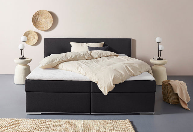 COLLECTION AB Box ring "Kreta" 180x200 avec espace de rangement y compris surmatelas, matelas à ressorts ensachés 7 zones H3