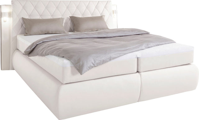 COLLECTION AB "Amalfi" boxspring wit inclusief opbergruimt, LED-verlichting en topper