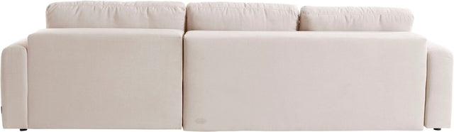 Places of Style L-corner sofa "Bloomfield" beige chaise longue on the right with bed function and storage space 