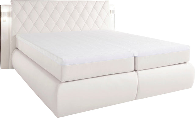 COLLECTION AB "Amalfi" boxspring wit inclusief opbergruimt, LED-verlichting en topper