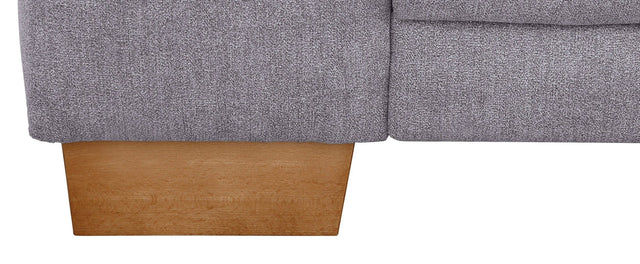 Home affaire Canapé d'angle en L "Essex Luxus" gris avec fonction lit et espace de rangement